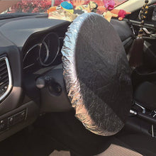 Load image into Gallery viewer, Auto Car Steering Wheel Sunshade Side Silver Coated Cloth Steering Wheel Cover Window Shade Sunscreen Insulation Side Sun Shade
