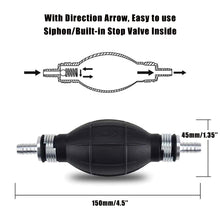 Load image into Gallery viewer, 6/8/10/12mm Fuel Pump Aluminum Hand Gasoline Pump Oil Sucker Line Hand Primer Bulb All Fuels For Car Boat Marine Outboard
