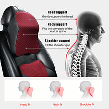 Load image into Gallery viewer, 3D Memory Foam Car Headrest Neck Pillow Adjustable Head Restraint Auto Travel Pillow Neck Support Holder Seat Covers Car Styling
