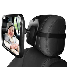 Load image into Gallery viewer, Adjustable Baby Car Back Seat Mirror Car Mirror Rearview Facing Headrest Mount Rearward Child Kids Infant Baby Safety Monitor
