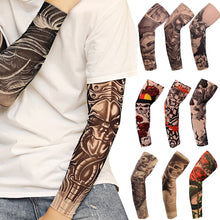 Load image into Gallery viewer, Unisex Punk Cool Tattoo Sun-proof Sleeves Fashion Arm Warmers Summer UV Protection Elastic Sleeve for Man Woman
