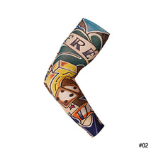 Load image into Gallery viewer, Fashion Seamless Cycling Fishing Sun-proof Sleeves Unisex Punk Cool Tattoo Summer Arm UV Protection Elastic Sleeve
