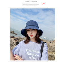 Load image into Gallery viewer, Women Fisherman Hat Outdoor Sun Protection Sun Hat Solid Color Raw Edge Fisherman Hat Fashion Simple Hat
