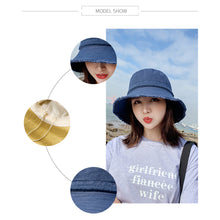 Load image into Gallery viewer, Women Fisherman Hat Outdoor Sun Protection Sun Hat Solid Color Raw Edge Fisherman Hat Fashion Simple Hat
