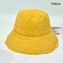 Load image into Gallery viewer, Women Fisherman Hat Outdoor Sun Protection Sun Hat Solid Color Raw Edge Fisherman Hat Fashion Simple Hat
