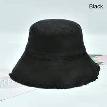 Load image into Gallery viewer, Women Fisherman Hat Outdoor Sun Protection Sun Hat Solid Color Raw Edge Fisherman Hat Fashion Simple Hat
