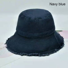 Load image into Gallery viewer, Women Fisherman Hat Outdoor Sun Protection Sun Hat Solid Color Raw Edge Fisherman Hat Fashion Simple Hat
