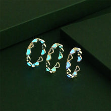 Load image into Gallery viewer, Fashion Luminous Love Adjustable Ring Creative Personality Luminous Ring Open Ring Women Jewelry Accessories
