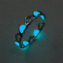 Load image into Gallery viewer, Fashion Luminous Love Adjustable Ring Creative Personality Luminous Ring Open Ring Women Jewelry Accessories
