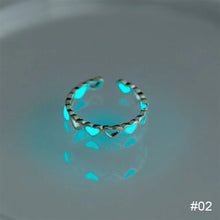 Load image into Gallery viewer, Fashion Luminous Love Adjustable Ring Creative Personality Luminous Ring Open Ring Women Jewelry Accessories
