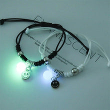 Load image into Gallery viewer, 1 Pair Luminous Bracelet Fashion Alloy Hand Braided Bracelet Luminous Bracelet Jewelry Gift for Friends Lovers
