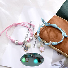Load image into Gallery viewer, 1 Pair Luminous Bracelet Fashion Alloy Hand Braided Bracelet Luminous Bracelet Jewelry Gift for Friends Lovers
