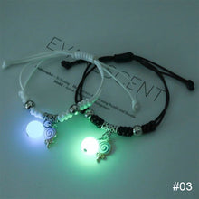 Load image into Gallery viewer, 1 Pair Luminous Bracelet Fashion Alloy Hand Braided Bracelet Luminous Bracelet Jewelry Gift for Friends Lovers
