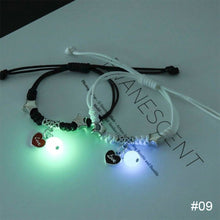 Load image into Gallery viewer, 1 Pair Luminous Bracelet Fashion Alloy Hand Braided Bracelet Luminous Bracelet Jewelry Gift for Friends Lovers

