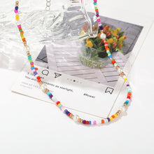Load image into Gallery viewer, Bohemian Colorful Rice Bead Necklace Fashion Creative Clavicle Choker Beaded Necklace Jewelry Gifts for Women
