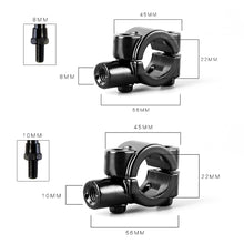 Load image into Gallery viewer, Motorcycle Electric Bicyle Mirror Bracket 8mm 10mm HandleBar Mirror Mount Clamp Rear View Mirror Holder Base
