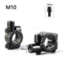 Load image into Gallery viewer, Motorcycle Electric Bicyle Mirror Bracket 8mm 10mm HandleBar Mirror Mount Clamp Rear View Mirror Holder Base
