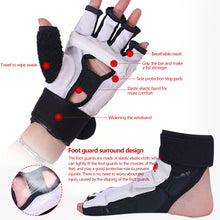 Load image into Gallery viewer, 1 Pair Taekwondo Protectors Sanda Training Match Hands Feet Guard Banket Gloves Foot Hand Joint Protective Gear
