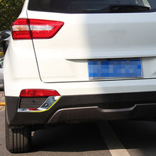 Load image into Gallery viewer, 2Pcs Car Rear Fog Lights Cover Frame Trim Exterior Refit Car Styling ABS Chrome For Hyundai creta ix25 2018 2019 Accessories
