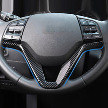 Load image into Gallery viewer, Carbon Fiber Steering Car Wheel Cover Trim Interior Mouldings Strip Decoration fit for Hyundai Tucson 2016 - 2020
