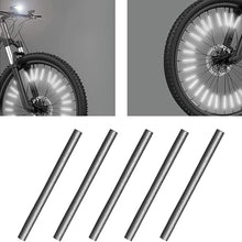 Load image into Gallery viewer, 12Pcs Reflective Mount Clip Tube Warning Strip Bicycle Wheel Spoke Reflector Stripe Steel Wire Lamp MTB Bike Reflector Light
