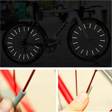 Load image into Gallery viewer, 12Pcs Reflective Mount Clip Tube Warning Strip Bicycle Wheel Spoke Reflector Stripe Steel Wire Lamp MTB Bike Reflector Light
