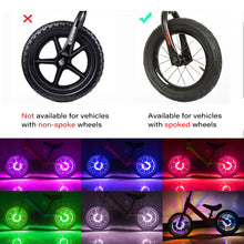 Load image into Gallery viewer, 22LED Intelligent Induction Bicycle Wheel Light Vibration Sensing Spoke Lights Rechargeable Flash Spoke Light Kids Balance Light
