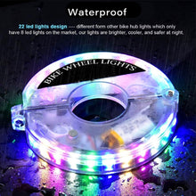 Load image into Gallery viewer, 22LED Intelligent Induction Bicycle Wheel Light Vibration Sensing Spoke Lights Rechargeable Flash Spoke Light Kids Balance Light
