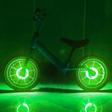 Load image into Gallery viewer, 22LED Intelligent Induction Bicycle Wheel Light Vibration Sensing Spoke Lights Rechargeable Flash Spoke Light Kids Balance Light
