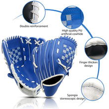 Load image into Gallery viewer, Baseball Glove Outdoor Sports Glove Softball Practice Baseball Mitt Glove Equipment Left Hand For Adults kids Man Training Glove

