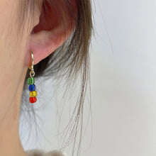 Load image into Gallery viewer, Retro Crystal Beaded Red Yellow Blue Long Earrings Women's Ear Stud Earrings Creative Fashion Rice Beads Jewelry Accessories
