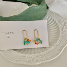 Load image into Gallery viewer, Simple Color Crystal Leaf Beaded Earrings Rice Beads Girls Women's Fashion Ear Stud Earrings Jewelry Female Accessories
