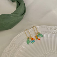 Load image into Gallery viewer, Simple Color Crystal Leaf Beaded Earrings Rice Beads Girls Women's Fashion Ear Stud Earrings Jewelry Female Accessories
