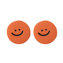 Load image into Gallery viewer, Cartoon Smiling Face Painted Earrings Female Cute Dripping Flower Earrings Creative Asymmetric Ear Clips Women Jewelry Accessories
