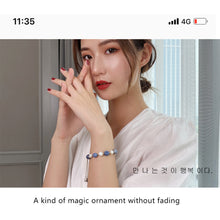 Load image into Gallery viewer, Bracelet Women's Freshwater Imitation Pearl Slide Adjustable Bracelet Imitation Sapphire Beaded Bracelet Girl Jewelry Gift
