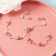 Load image into Gallery viewer, Fashion Beaded Branch Strawberry Crystal Bracelet Adjustable Retro Bracelet Pink Crystal Women Elegant Jewelry Gift Accessories
