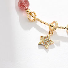 Load image into Gallery viewer, Fashion Beaded Branch Strawberry Crystal Star Bracelet Adjustable Retro Bracelet Pink Crystal Women Elegant Jewelry Gift Accessories
