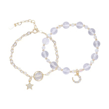 Load image into Gallery viewer, Fashion Beaded Branch Strawberry Crystal Bracelet Adjustable Moon Star Bracelet White Women Elegant Jewelry Gift Accessories
