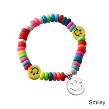 Load image into Gallery viewer, Rainbow Smiley Bracelet Rice Beads Handmade Fashion Elastic Rope Bead Bracelet Creative Women Jewelry Accessories
