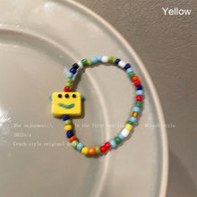 Load image into Gallery viewer, Cute Cartoon Little Monster Colorful Beaded Ceramic Bracelet Creative Rice Beads Elastic Wristband Women Bracelet Jewelry

