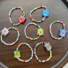 Load image into Gallery viewer, Cute Colored Little Monster Bracelet Cartoon Rice Beads Beaded Niche Design Elastic Bracelet Wristband Jewelry Women Gifts
