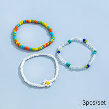 Load image into Gallery viewer, 3pcs/set Beach Beach Summer Fresh Color Rice Beads Small Daisy Beaded Fashion Simple Sweet Bracelet Women Bracelet Jewelry
