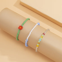 Load image into Gallery viewer, 3pcs/set Boho Daisy Flower Wristband Rice Bead Bracelet Women's Colorful Rice Bead Beaded Bracelet Set Women Jewelry
