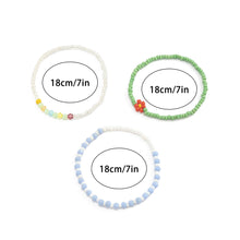 Load image into Gallery viewer, 3pcs/set Boho Daisy Flower Wristband Rice Bead Bracelet Women's Colorful Rice Bead Beaded Bracelet Set Women Jewelry
