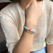 Load image into Gallery viewer, 4pcs/set Elastic Rope Rose Crystal Bracelet Female Multi-layer Combination Pearl Rice Beads Bracelet Women Beaded Jewelry
