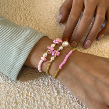 Load image into Gallery viewer, 3pcs/set Simple Rice Beads Gravel Bracelet Women's Bohemian Style Summer Small Daisy Imitation Pearl Bracelet Girl Jewelry
