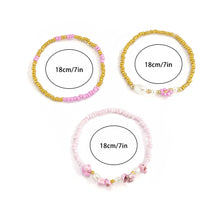 Load image into Gallery viewer, 3pcs/set Simple Rice Beads Gravel Bracelet Women's Bohemian Style Summer Small Daisy Imitation Pearl Bracelet Girl Jewelry
