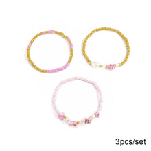 Load image into Gallery viewer, 3pcs/set Simple Rice Beads Gravel Bracelet Women's Bohemian Style Summer Small Daisy Imitation Pearl Bracelet Girl Jewelry
