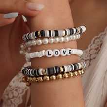 Load image into Gallery viewer, 5pcs/set Hand Braided Beaded Colorful Resin Bracelet Boho Bracelet Rice Beads Women Girls Wristband Jewelry Accessories
