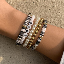 Load image into Gallery viewer, 5pcs/set Hand Braided Beaded Colorful Resin Bracelet Boho Bracelet Rice Beads Women Girls Wristband Jewelry Accessories
